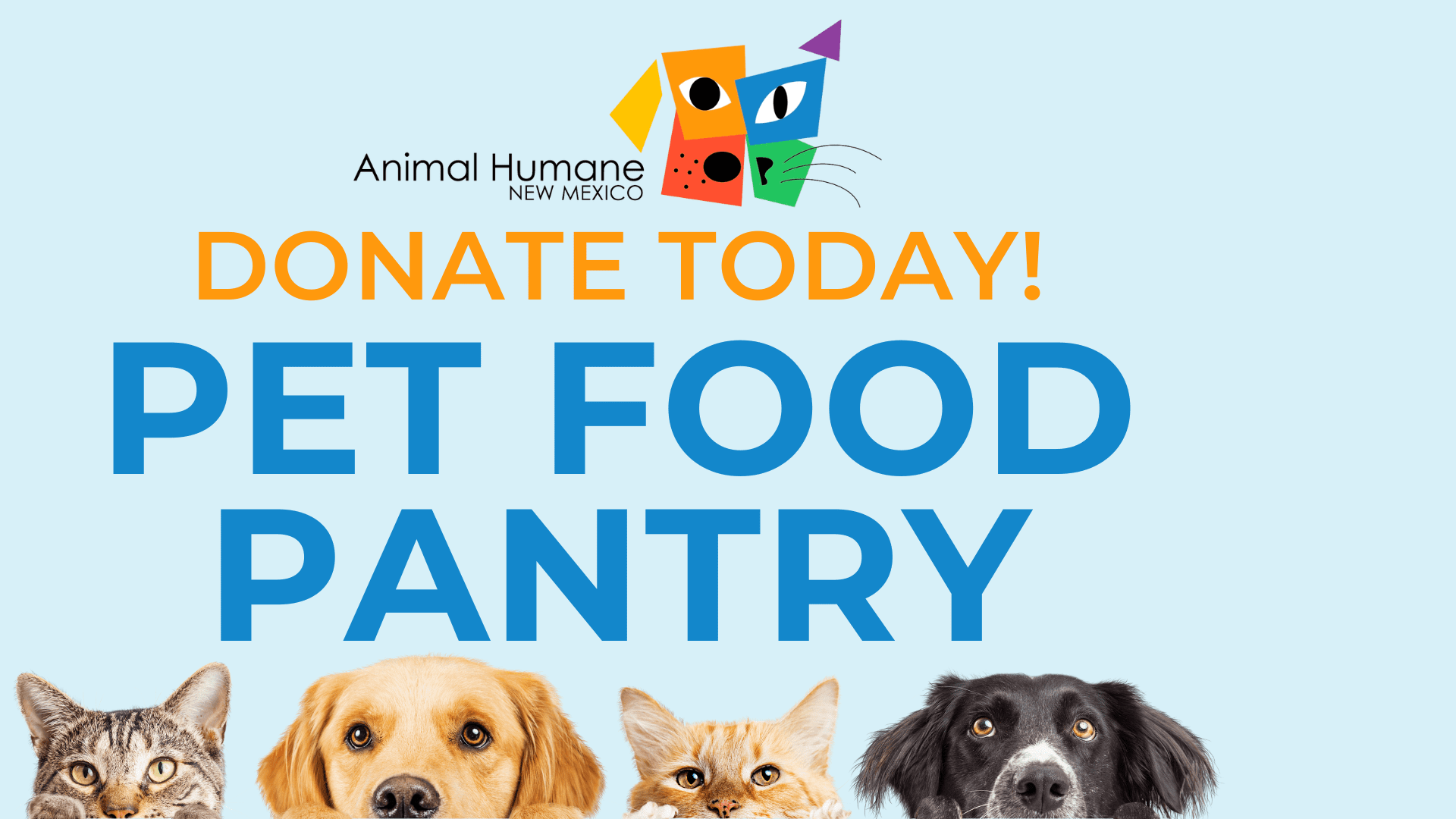 Featured image for “Animal Humane’s Pet Food Pantry – Donate Today!”